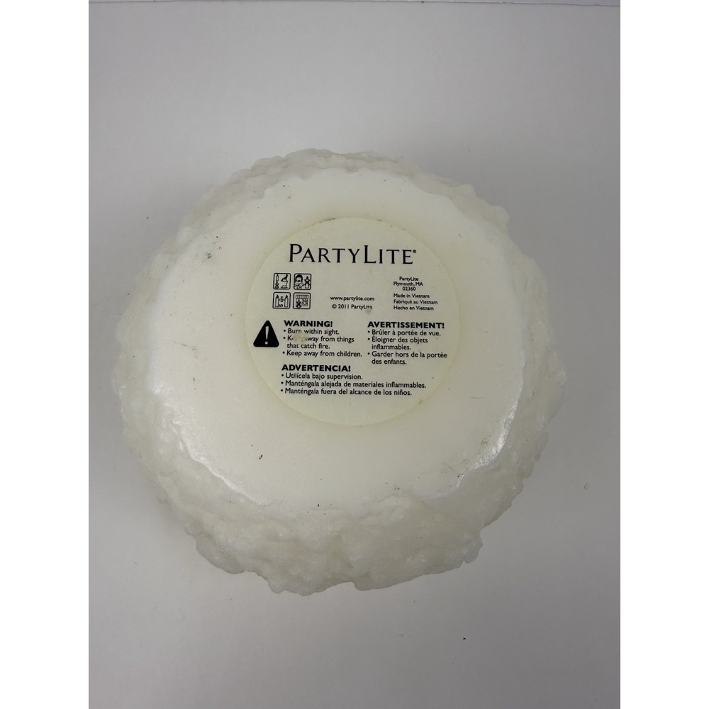 PartyLite Frosted Snowball Tealight Holder Rare Retired P17B/L0610 - Picture 5 of 8